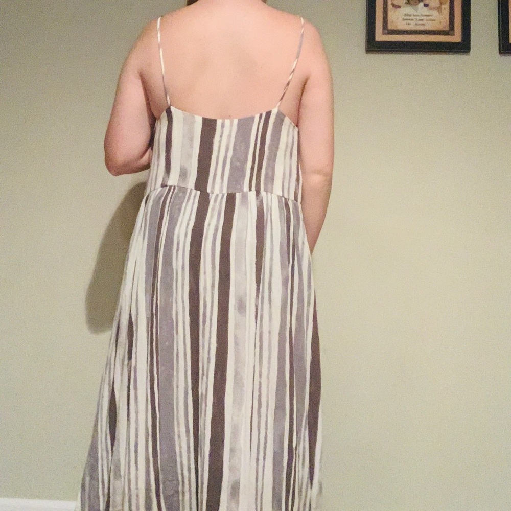 Grey Brown & White BoHo Maxi Dress - Picture 2 of 5